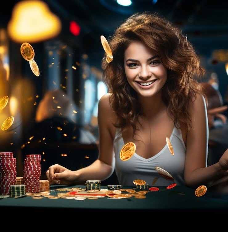 Permainan meja klasik seperti poker dan blackjack di area hiburan ew300